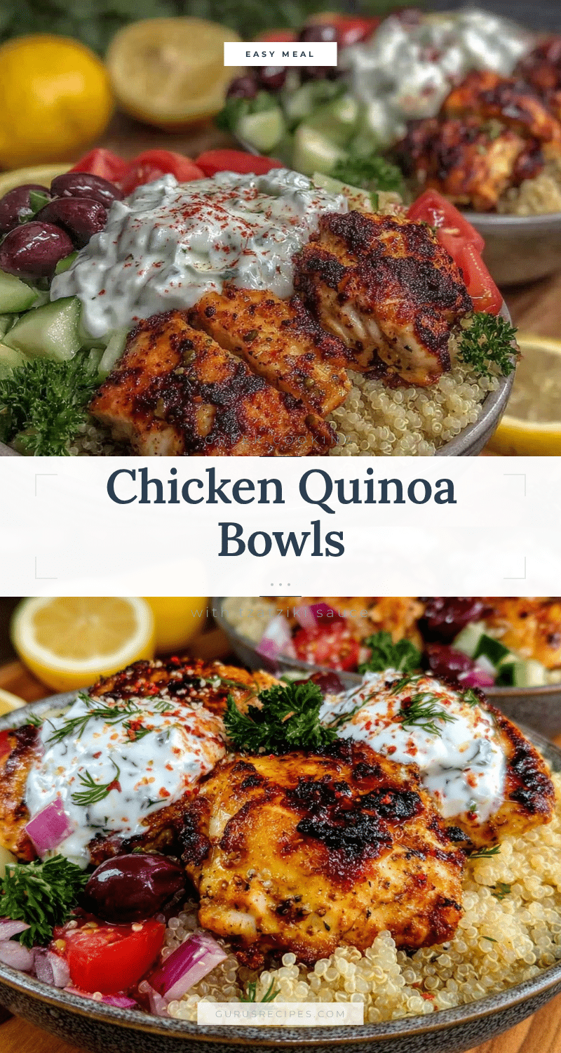 healthy greek chicken meal prep bowls recipe