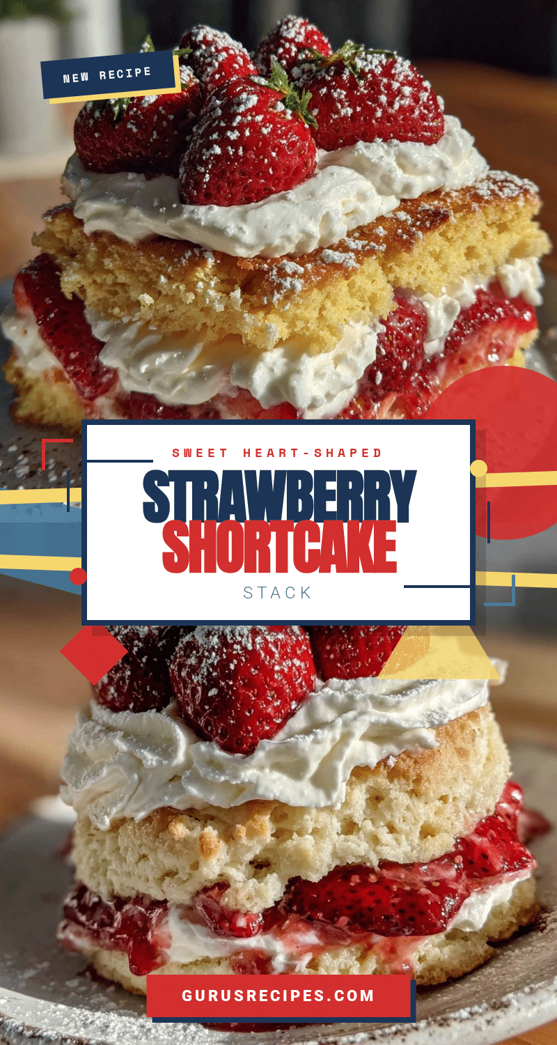 heart-shaped strawberry shortcake stack recipe