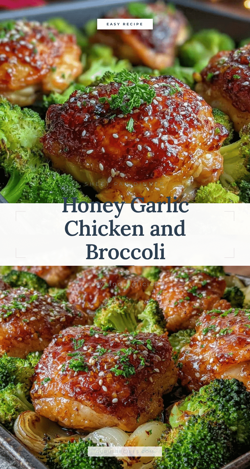 honey garlic chicken and broccoli sheet pan dinner recipe
