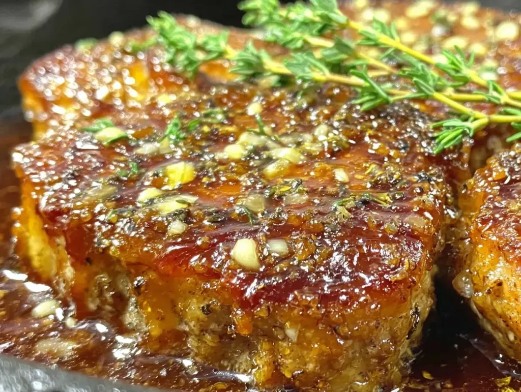 honey garlic pork chops - featured image