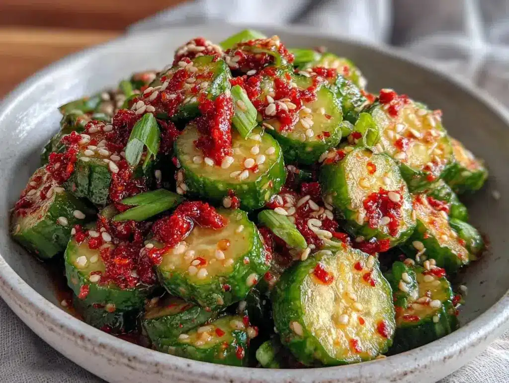 Korean spicy cucumber salad - featured image