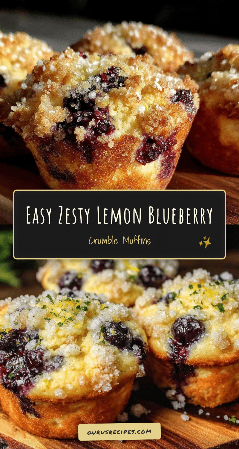 lemon blueberry crumble muffins recipe