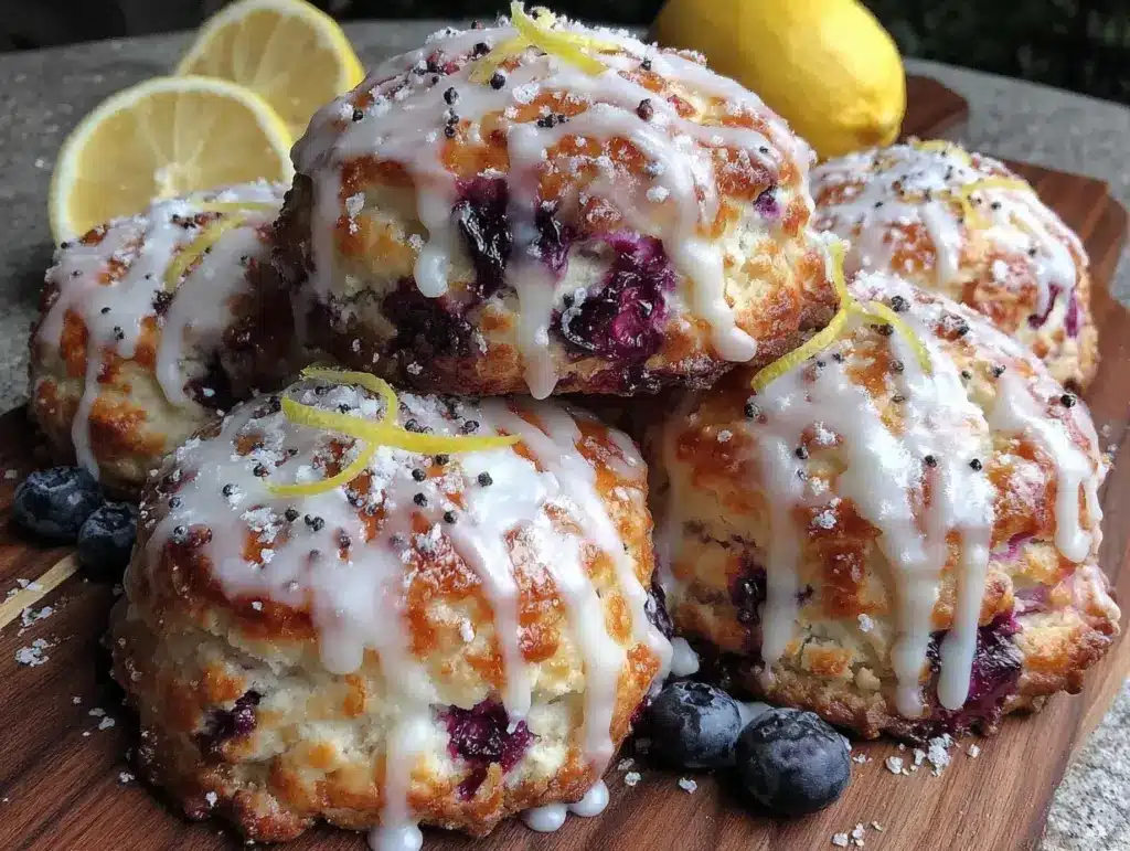 lemon blueberry scones - featured image