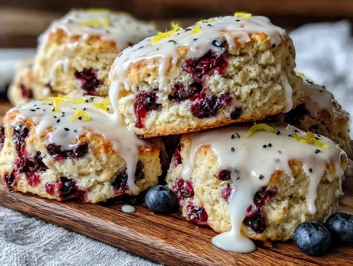 lemon blueberry scones preparation steps