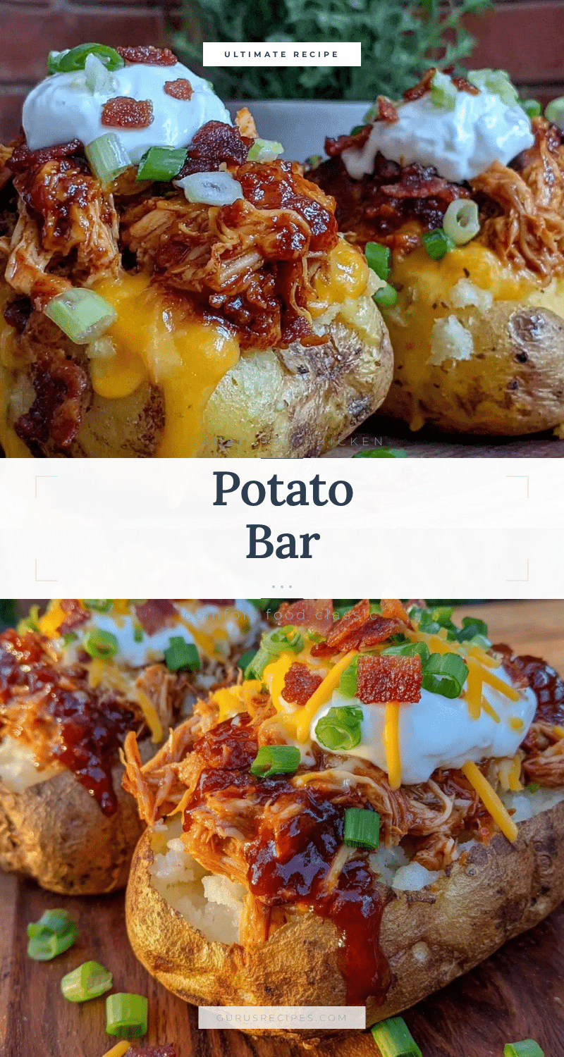 loaded bbq chicken baked potato bar recipe