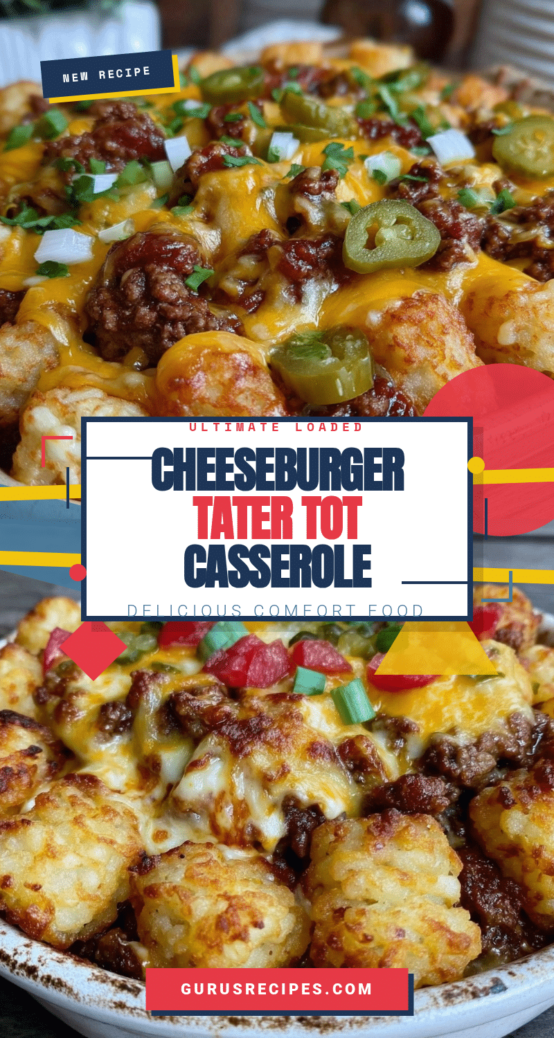 loaded cheeseburger tater tot casserole recipe
