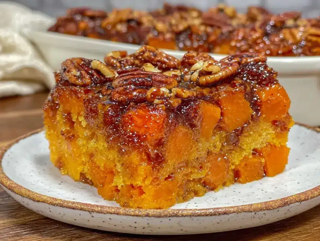 maple glazed sweet potato casserole - featured image