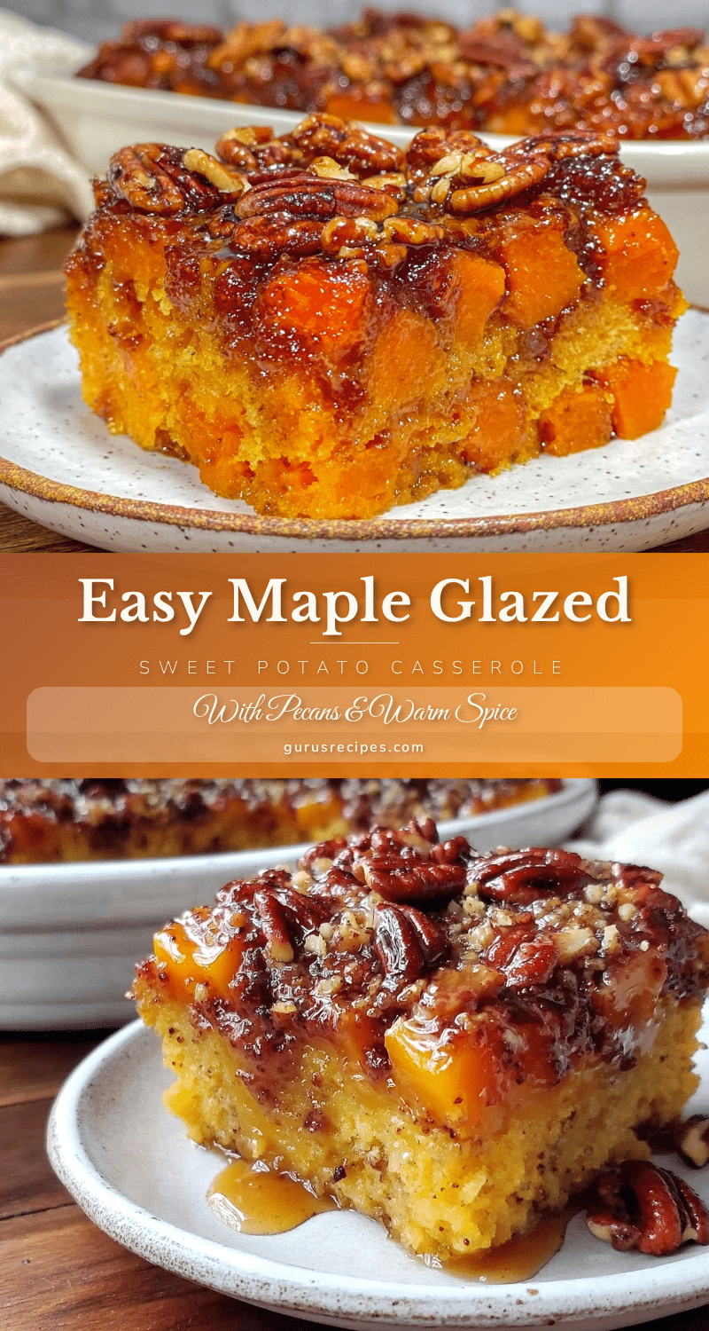 maple glazed sweet potato casserole recipe