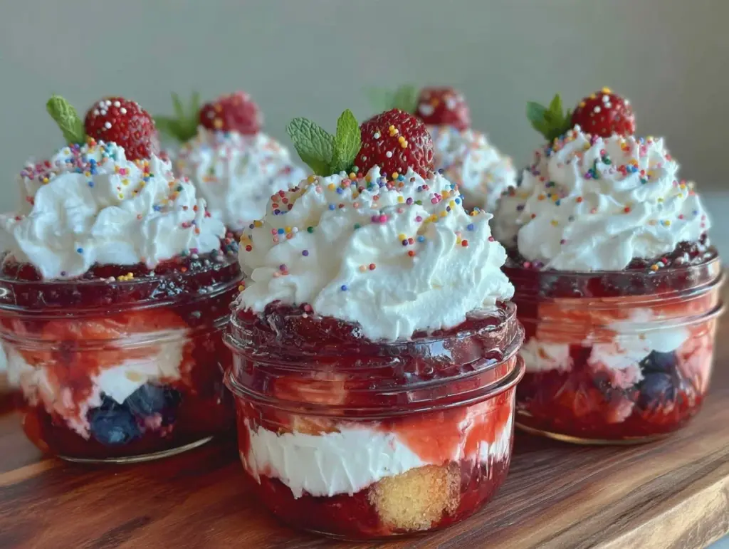 mason jar layered desserts - featured image