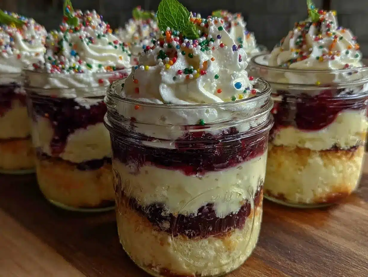 mason jar layered desserts preparation steps