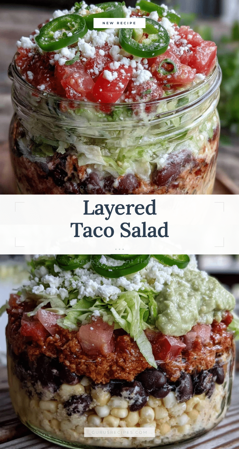 mason jar layered taco salad recipe
