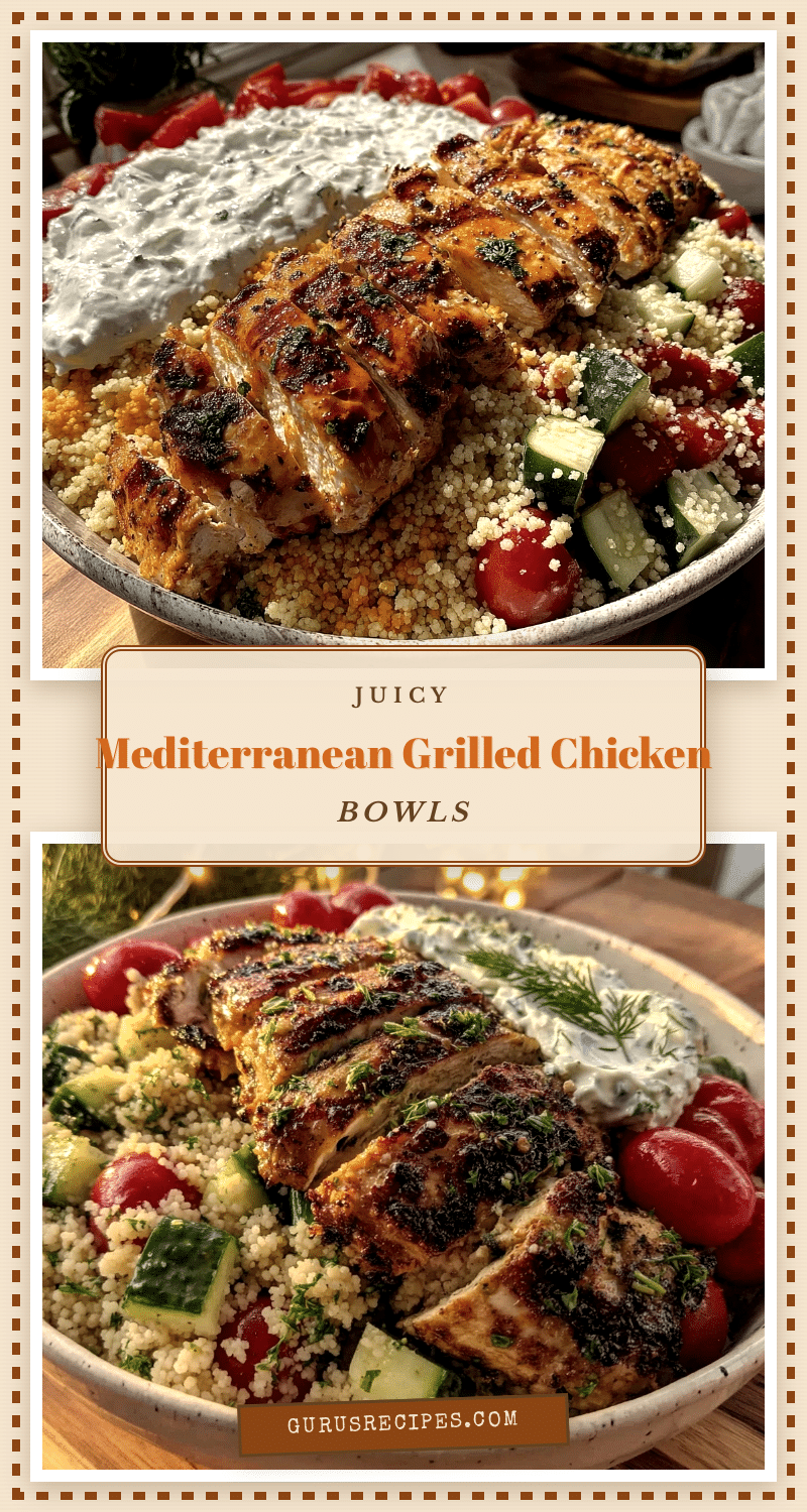 Mediterranean grilled chicken bowls recipe