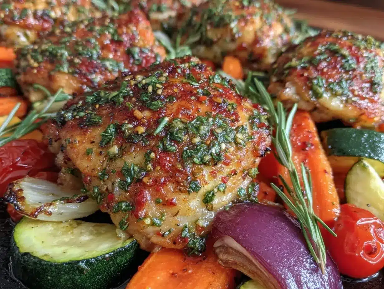 Mediterranean Sheet Pan Chicken preparation steps