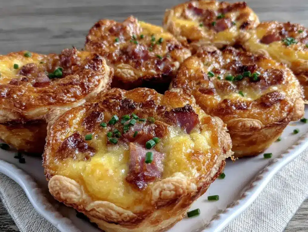 mini ham and cheese quiche cups - featured image