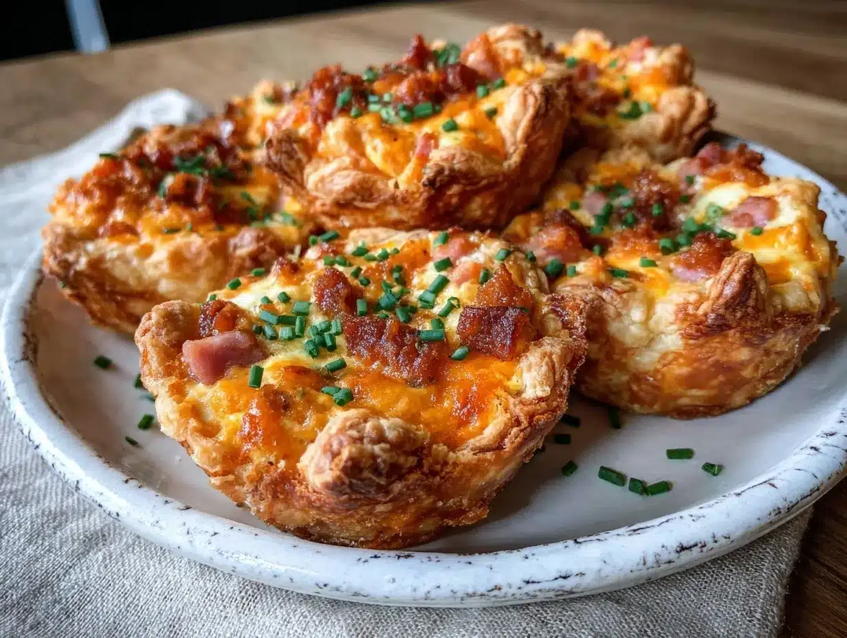 mini ham and cheese quiche cups preparation steps