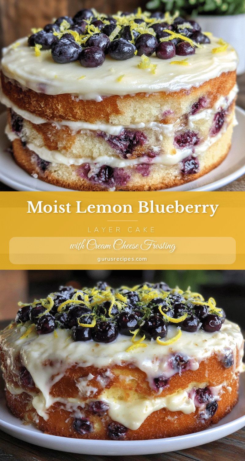moist lemon blueberry layer cake recipe