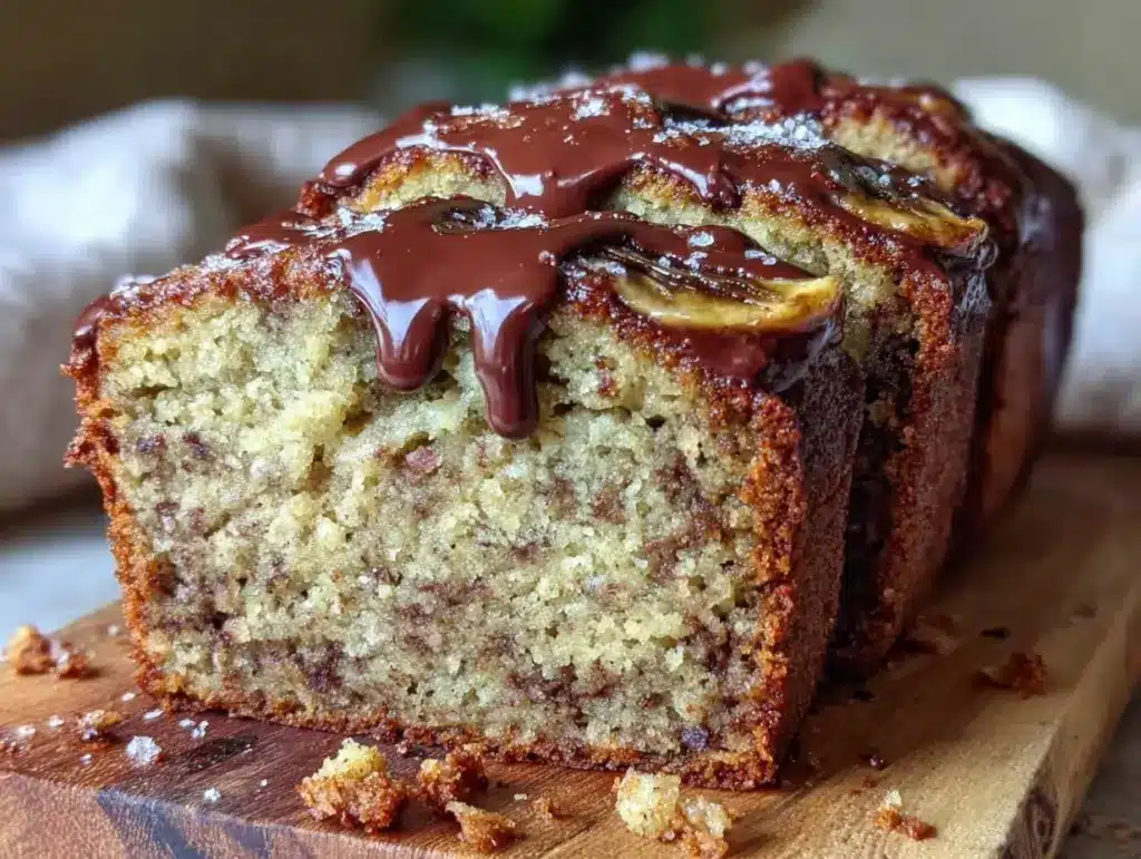 moist peanut butter banana bread - featured image