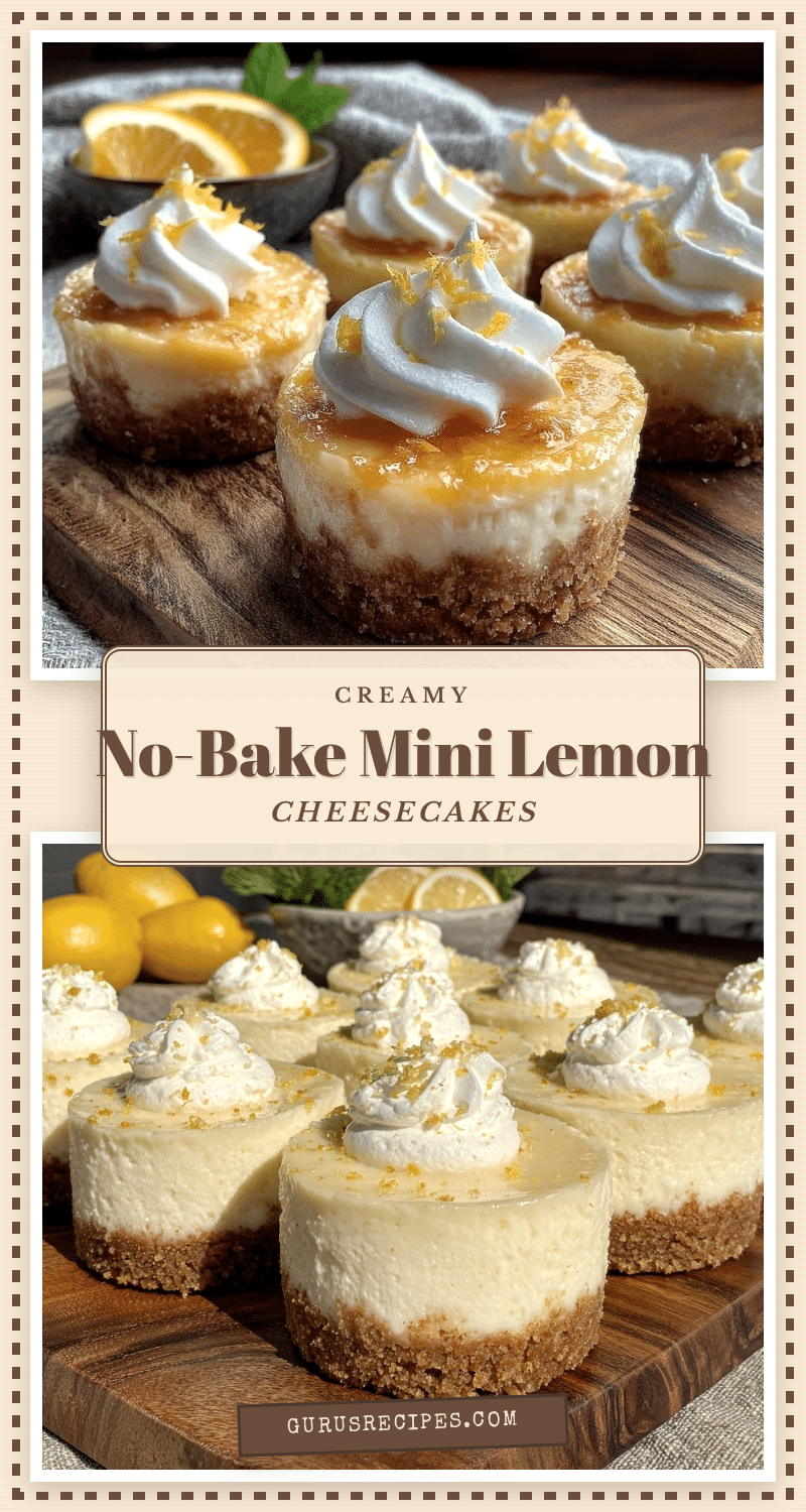 no-bake mini lemon cheesecakes recipe