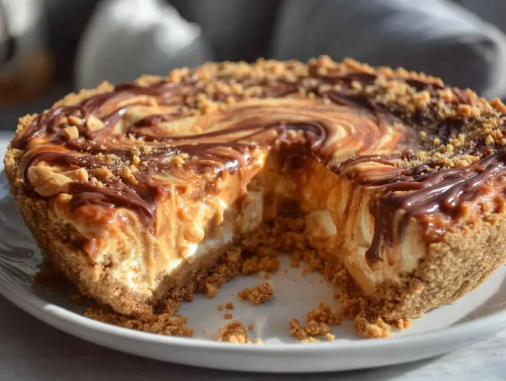 no bake peanut butter pie - featured image