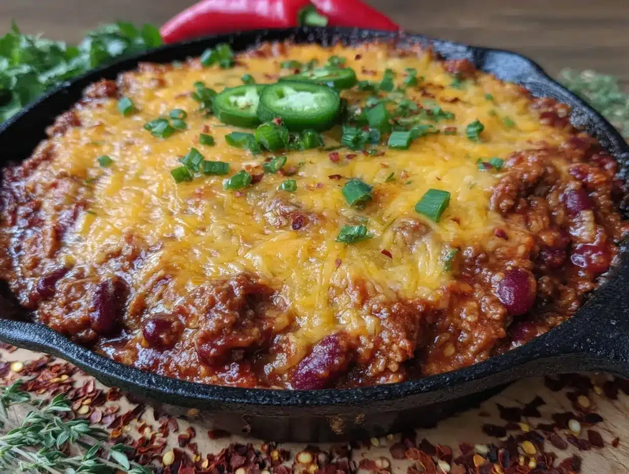 one-skillet cowboy beef and bean bake preparation steps