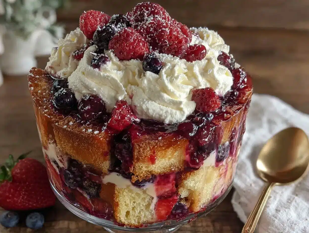 patriotic berry trifle preparation steps