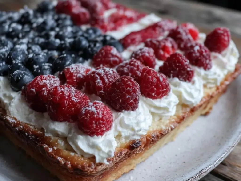 patriotic flag cookie cake - featured image