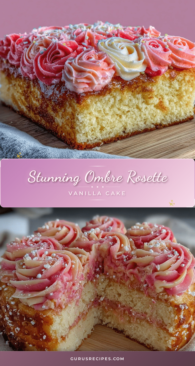 perfect ombre rosette sheet cake recipe