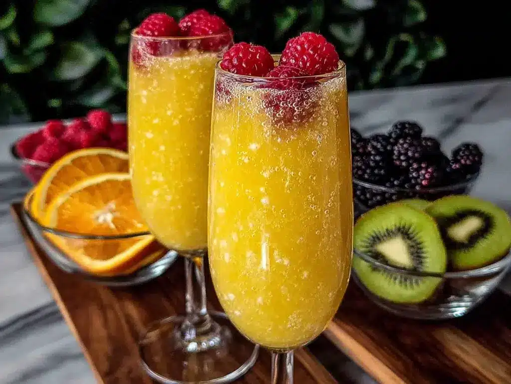 Prosecco mimosa bar setup - featured image