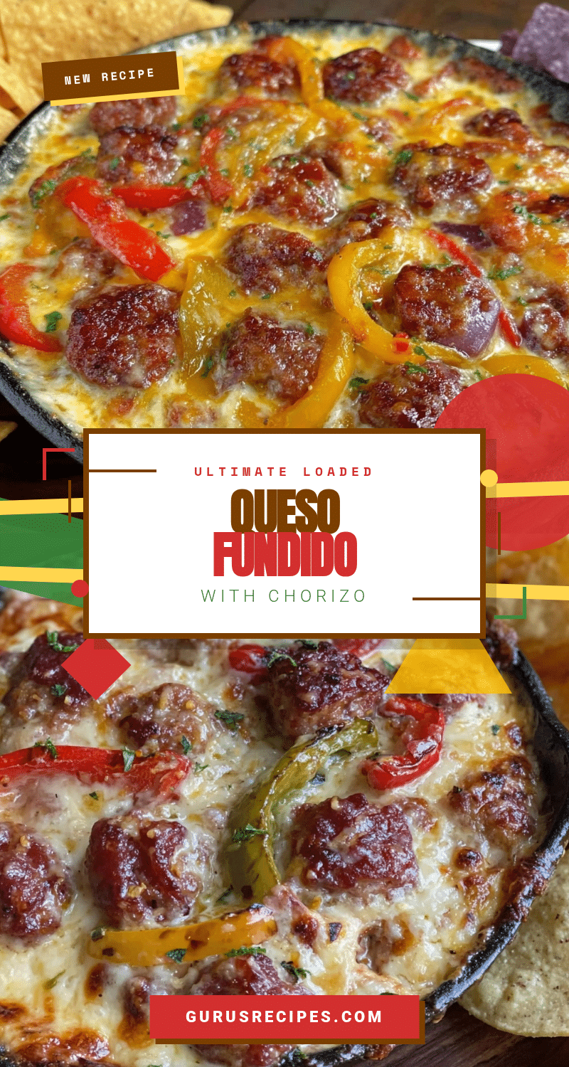 queso fundido with chorizo and peppers recipe