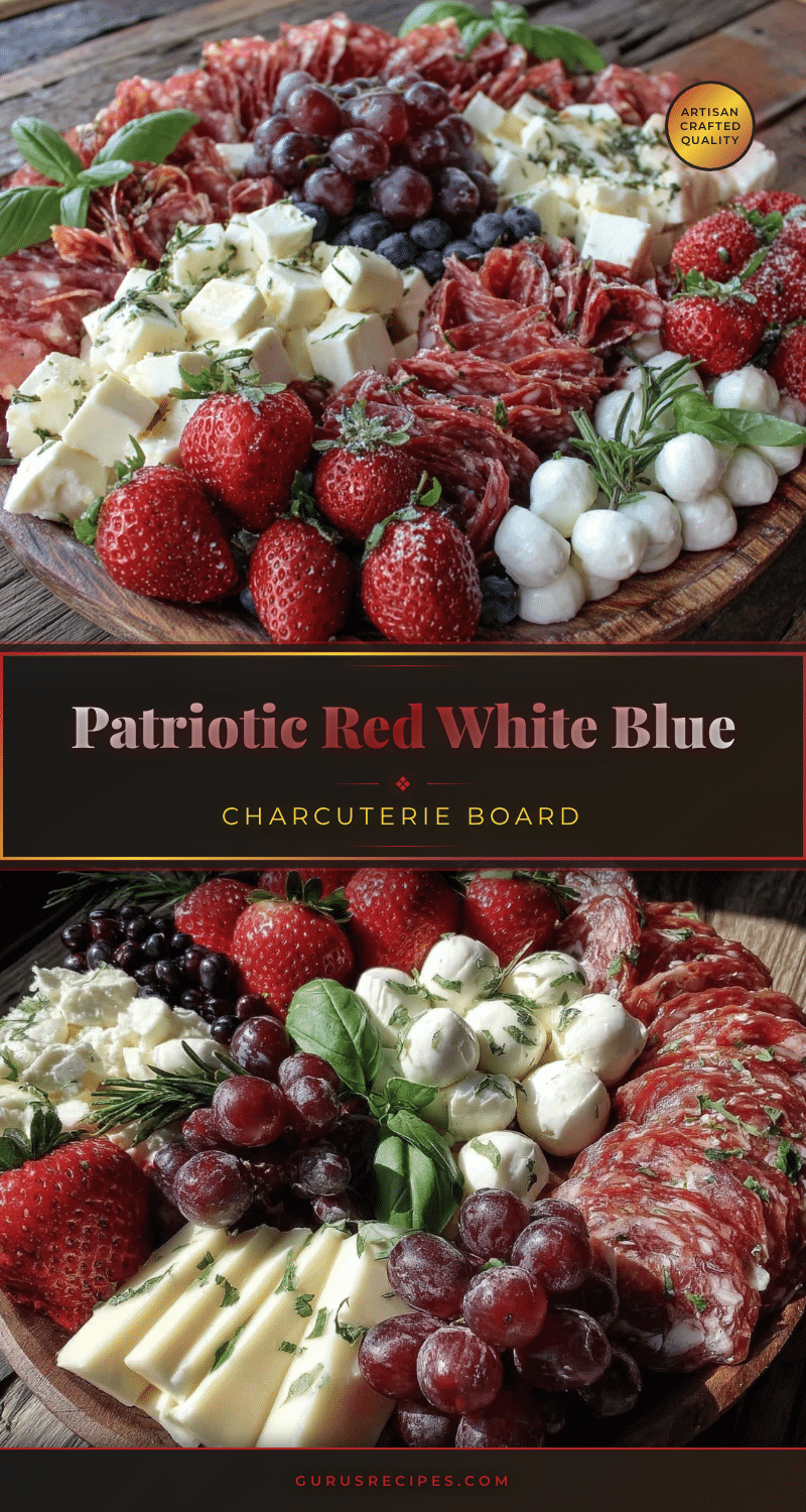 red white and blue charcuterie board recipe