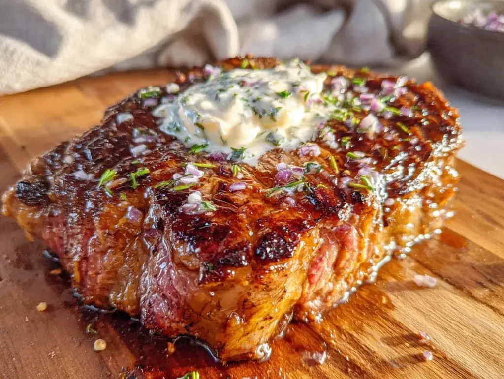 reverse seared ribeye steak - featured image