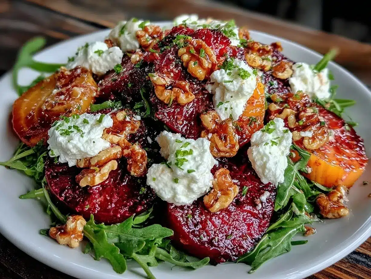 roasted beet and goat cheese salad preparation steps