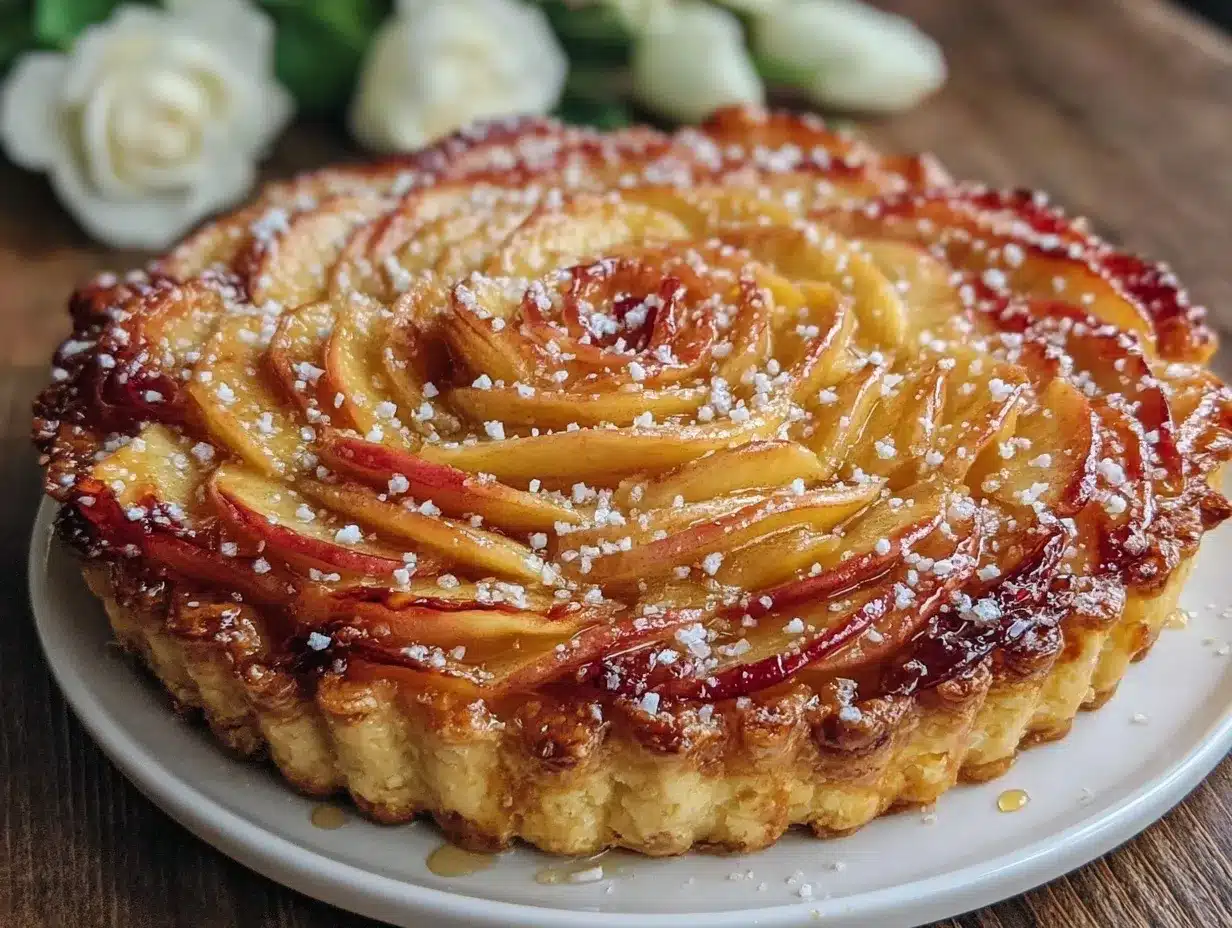 rose-shaped apple tart recipe preparation steps