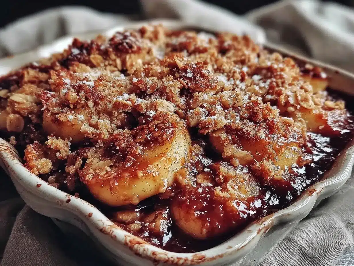 salted caramel apple crisp preparation steps