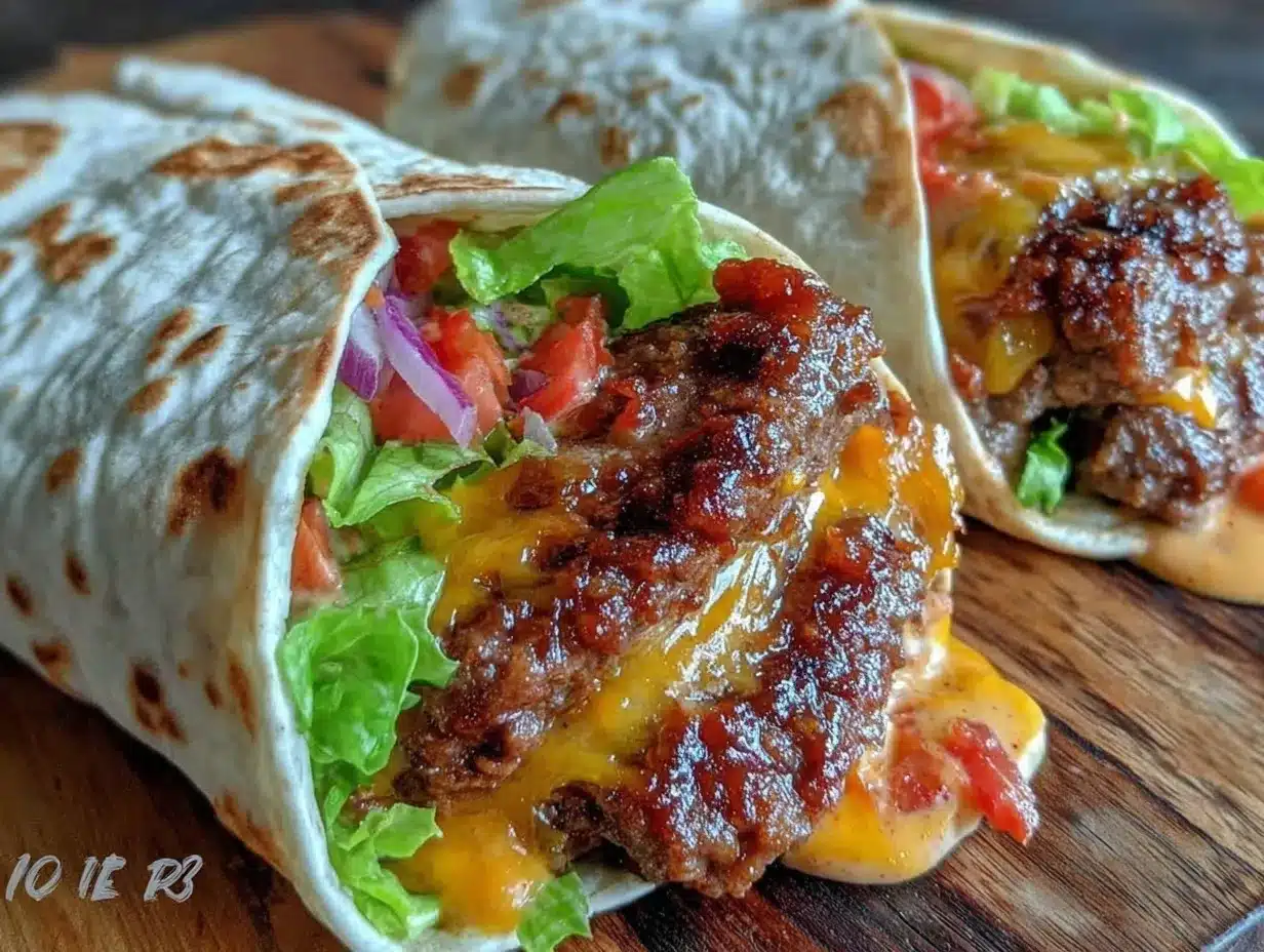 savory smash burger wraps preparation steps