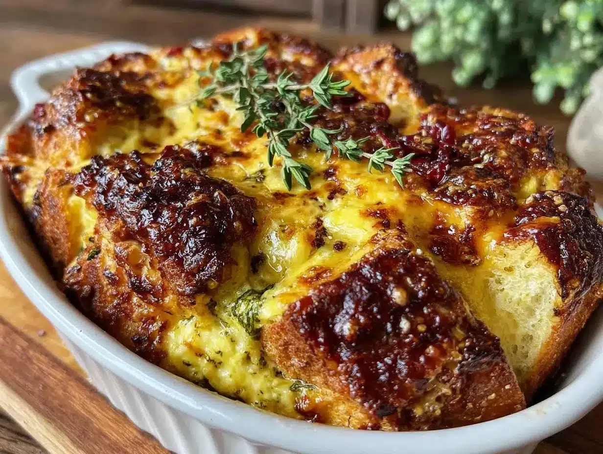 savory spinach sun-dried tomato strata preparation steps