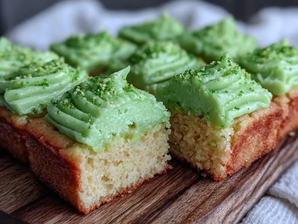 shamrock sugar cookie bars - featured image