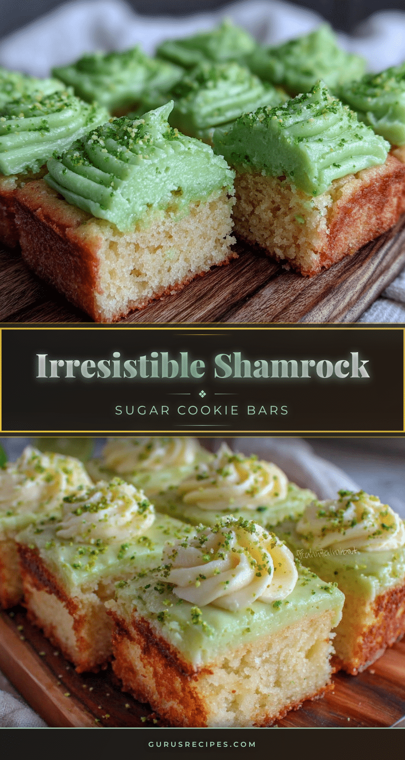 shamrock sugar cookie bars recipe