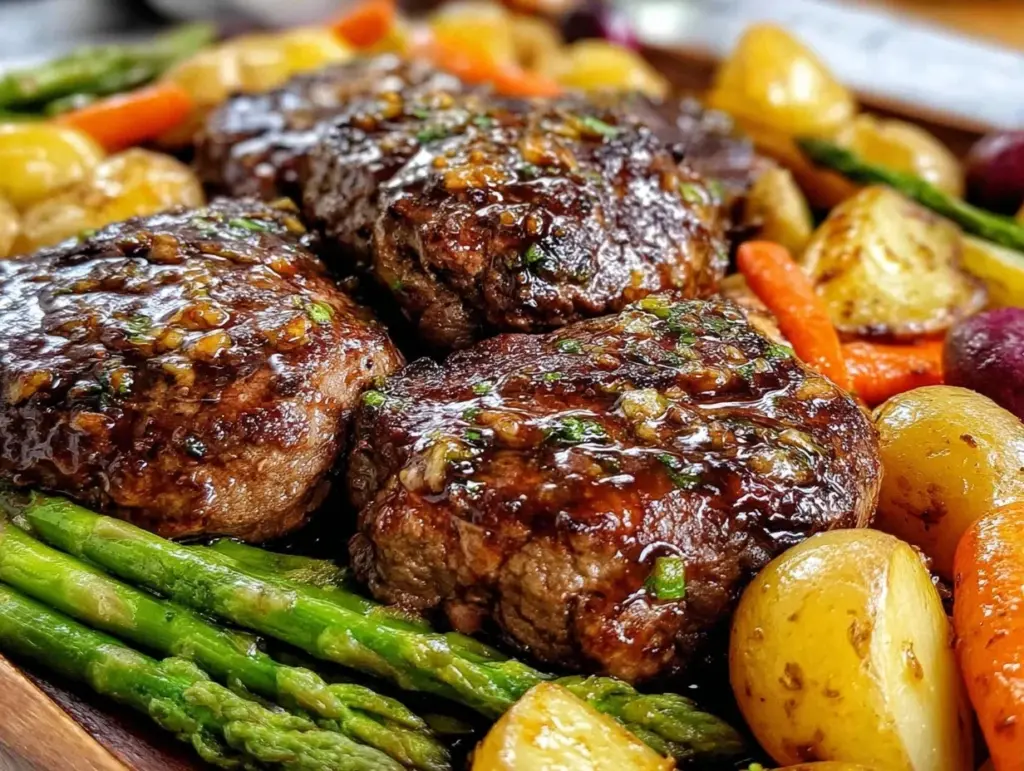sheet pan garlic butter steak - featured image
