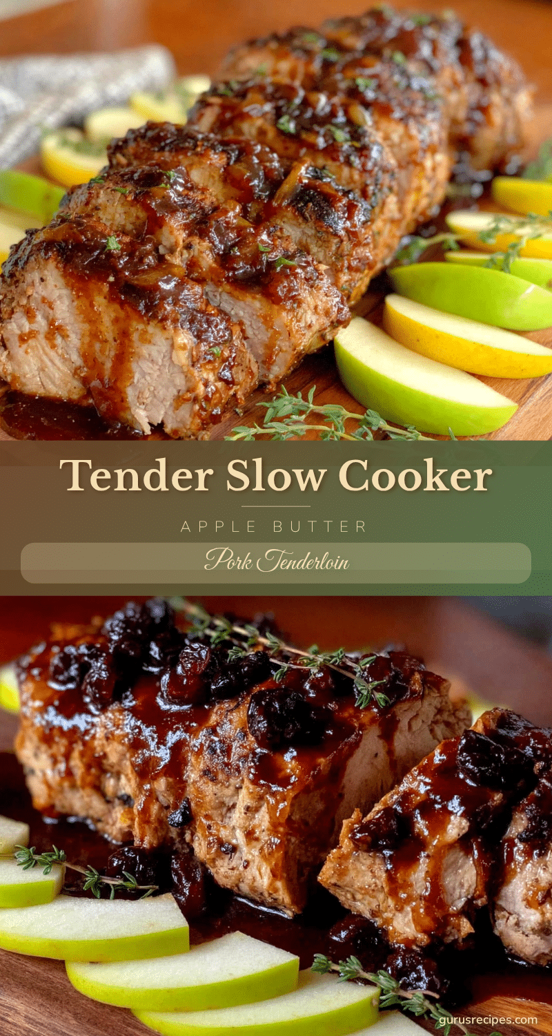slow cooker apple butter pork tenderloin recipe