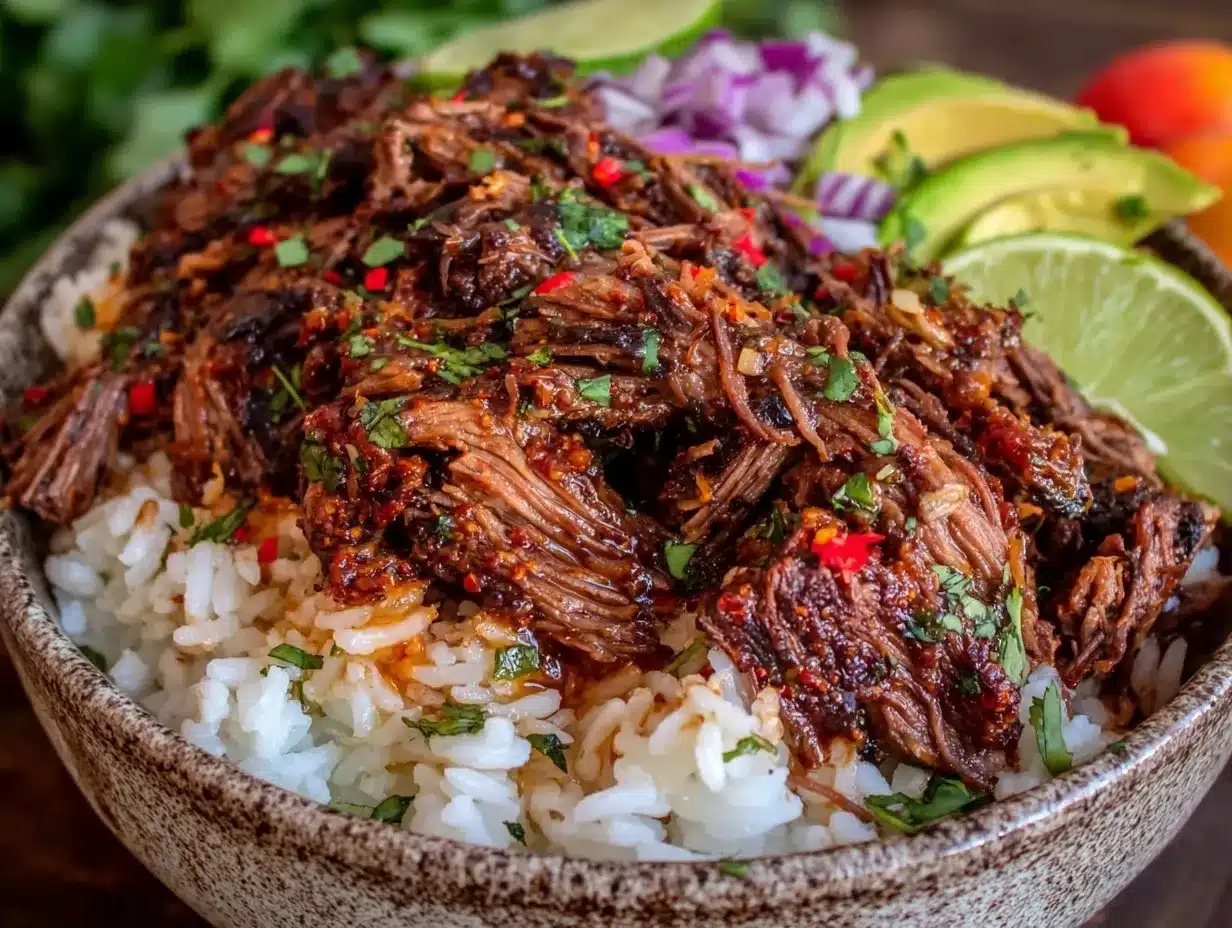 slow cooker beef barbacoa bowls preparation steps