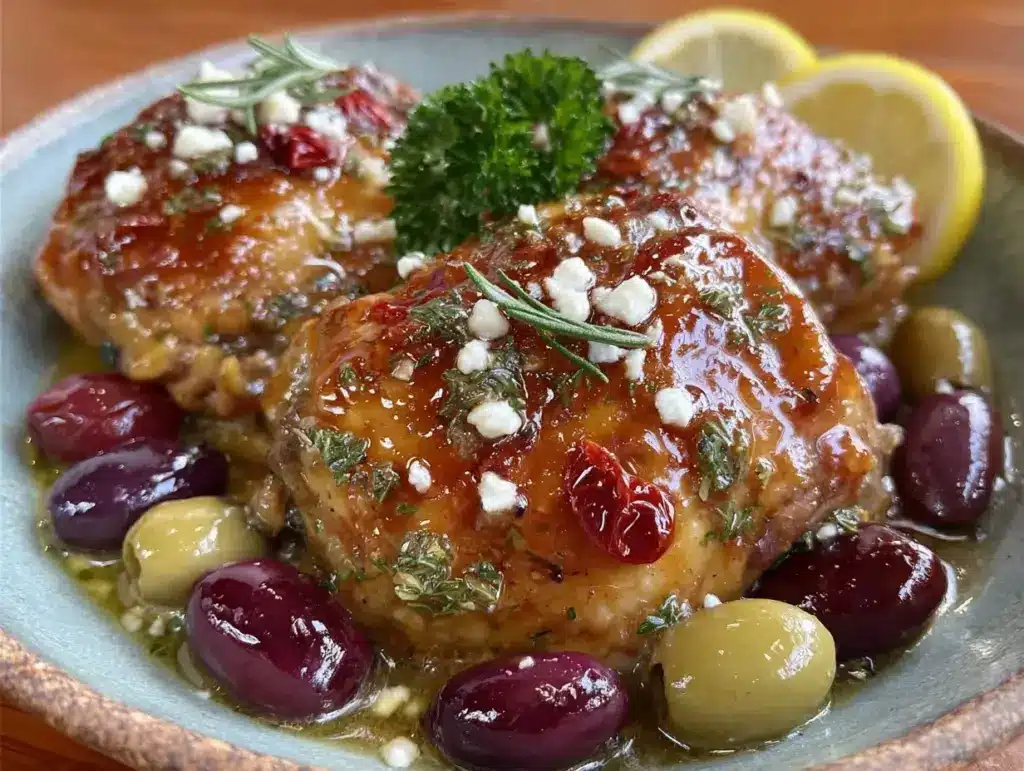 slow cooker Mediterranean chicken - featured image