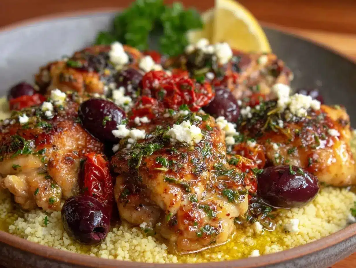 slow cooker Mediterranean chicken preparation steps