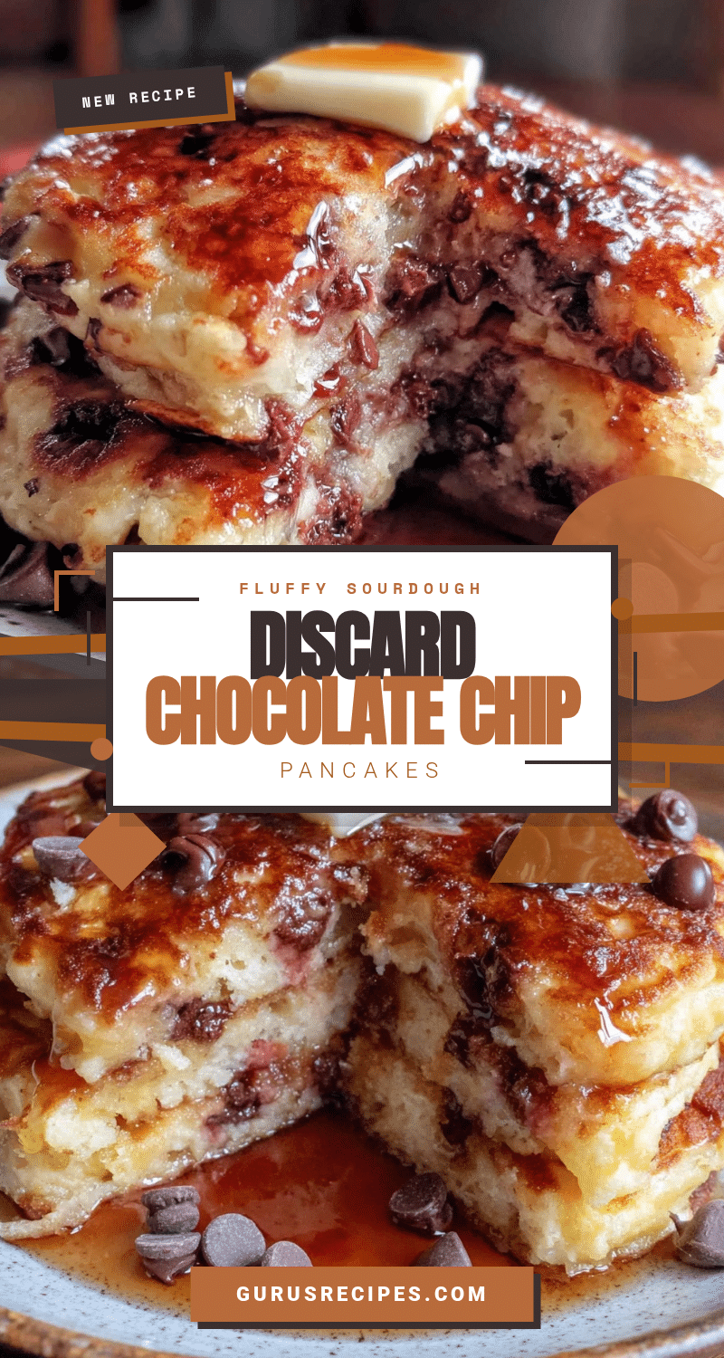 sourdough discard chocolate chip pancakes recipe