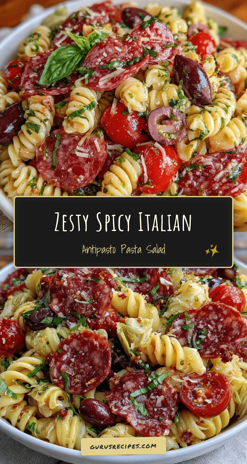 spicy italian antipasto pasta salad recipe