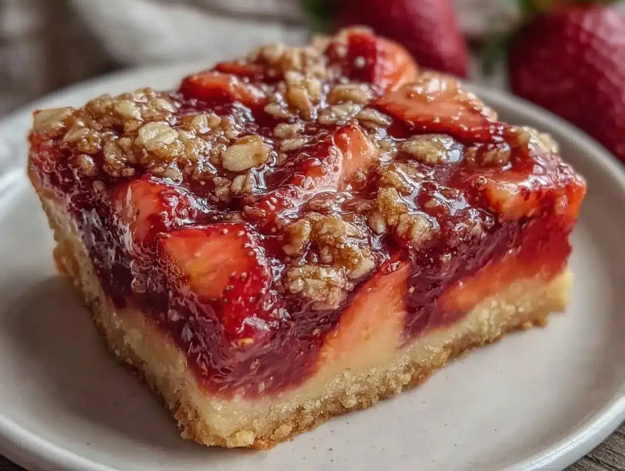 strawberry crumble bars preparation steps