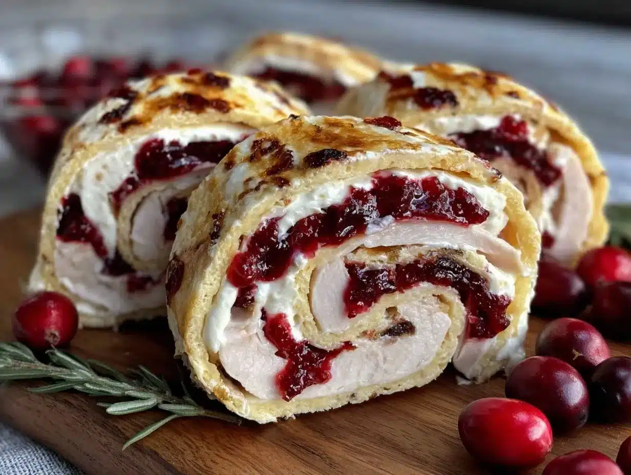 turkey cranberry pinwheel sandwiches preparation steps