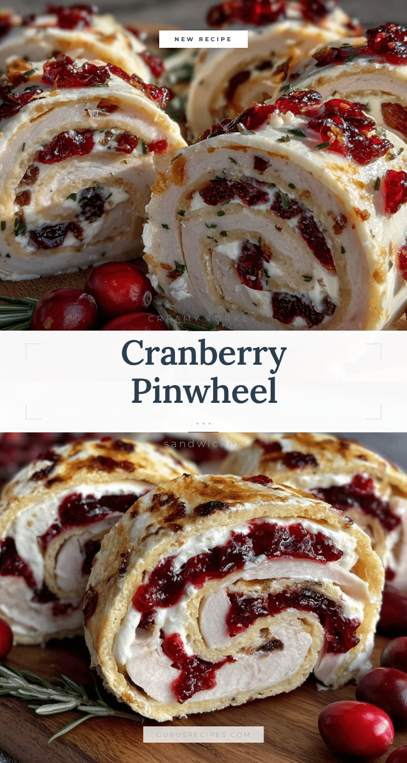 turkey cranberry pinwheel sandwiches recipe
