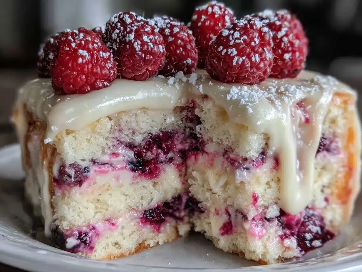 white chocolate raspberry mousse cake preparation steps