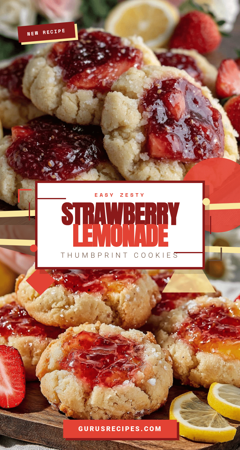 zesty strawberry lemonade thumbprint cookies recipe